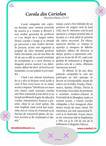 revista nu avea un format corespunzator